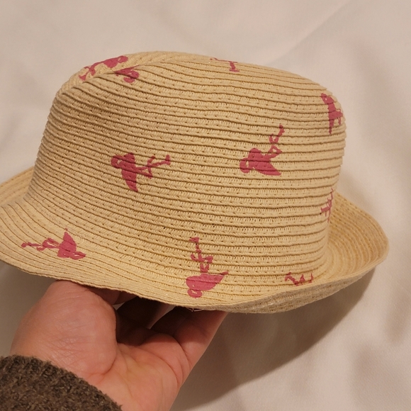 APPAMAN Straw hat with Flamingo screen printed throughout 6 mo/12 mo/18 months - Picture 6 of 9